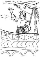 coloriage john smith fait un signe d adieu